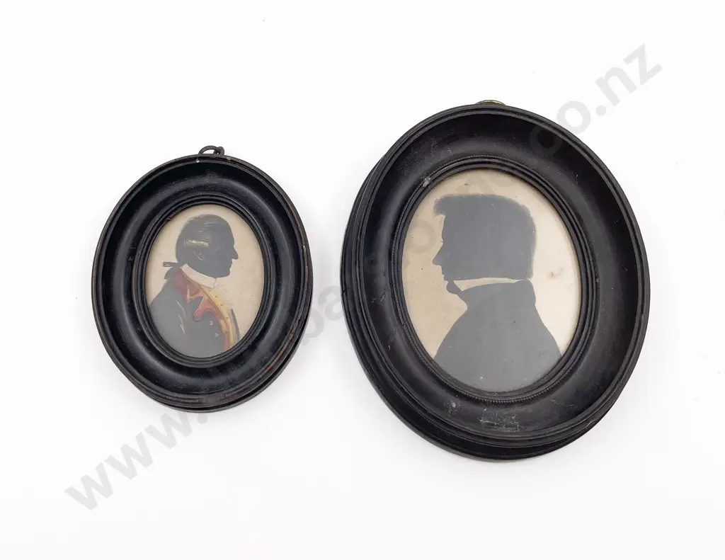 Two Victorian Portrait Silhouettes Image 1++