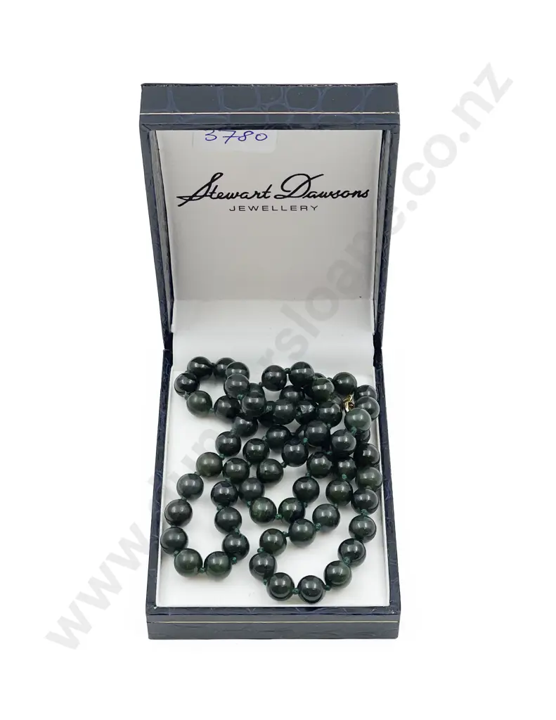 Greenstone Bead Necklace Image 1++