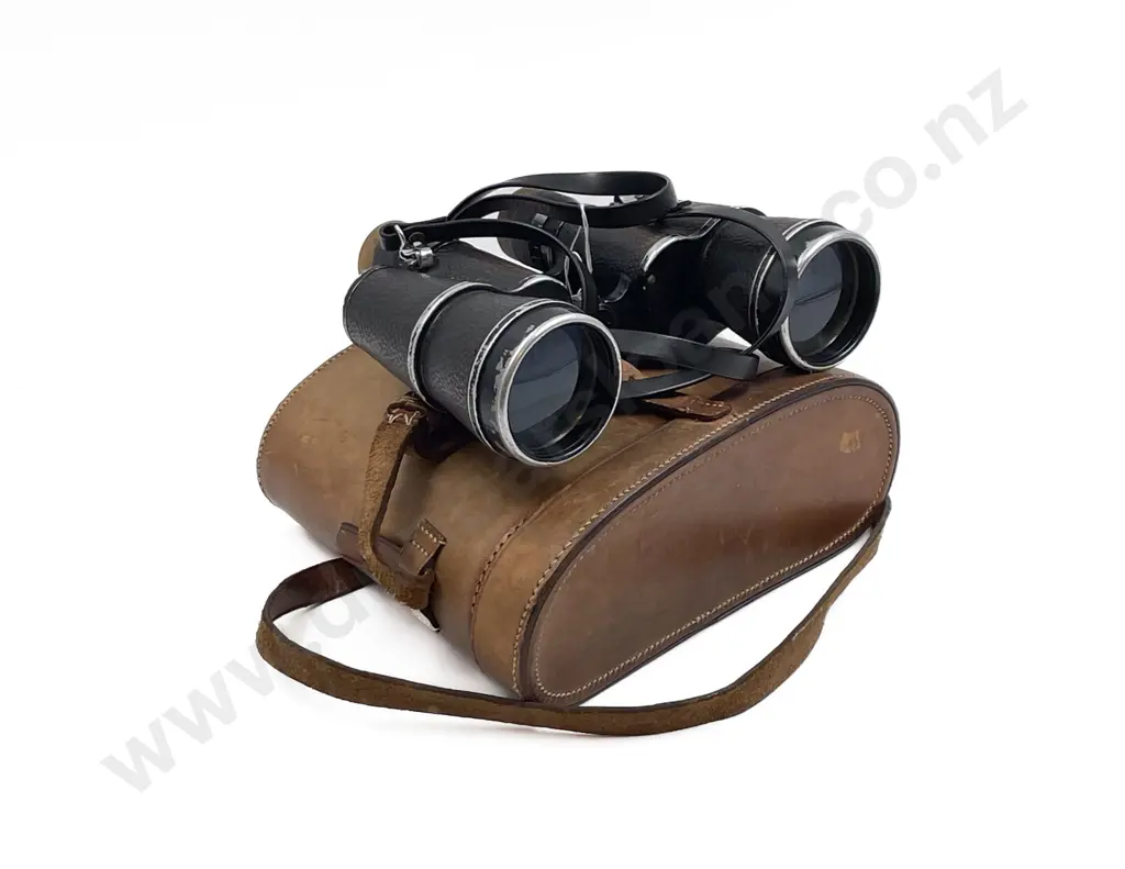 Pair Of Newbold & Bulford Ltd Enbeeco 7 x 50 Binoculars & Leather Case Image 1++