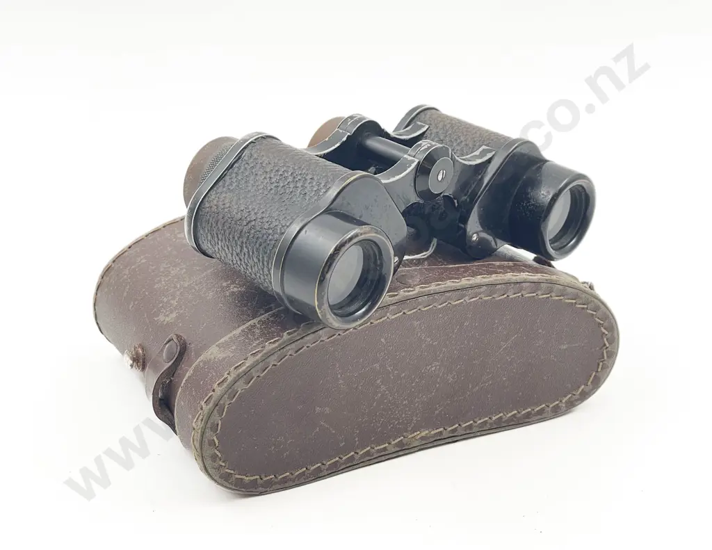 Pair Of Vintage Carl Zeiss Jena Delturis 8 x 24 Binoculars & Leather Case Image 1++