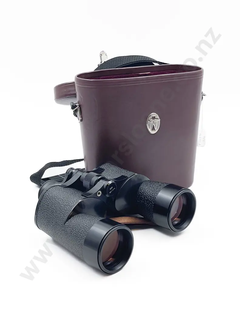 Good Quality Pair Of Carl Zeiss Jena Dodecarem 12 x 50B Binoculars & Leather Case Image 1++