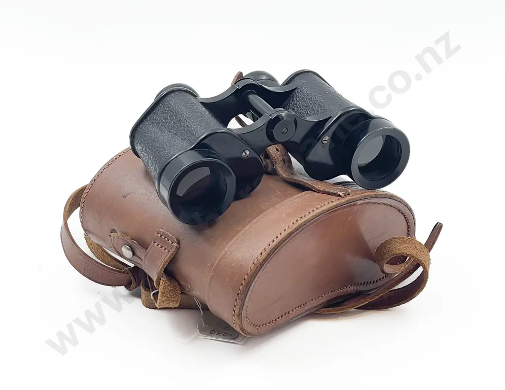 Pair Watson-Baker Cl Ltd x 6 Binoculars & Leather Case Image 1++