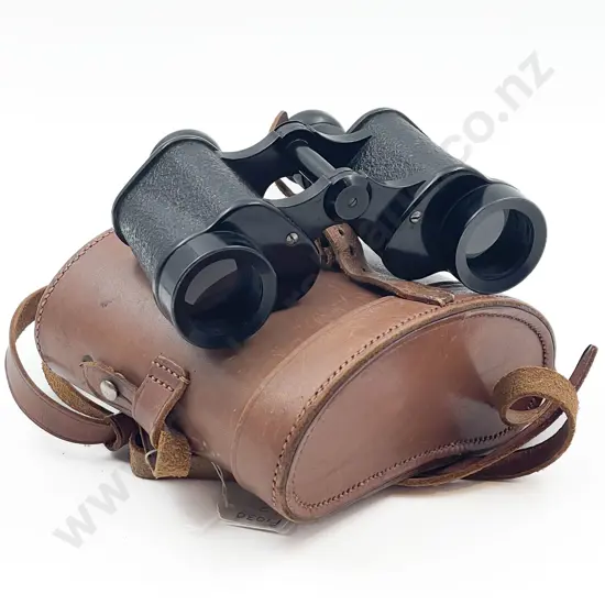 Pair Watson-Baker Cl Ltd x 6 Binoculars & Leather Case