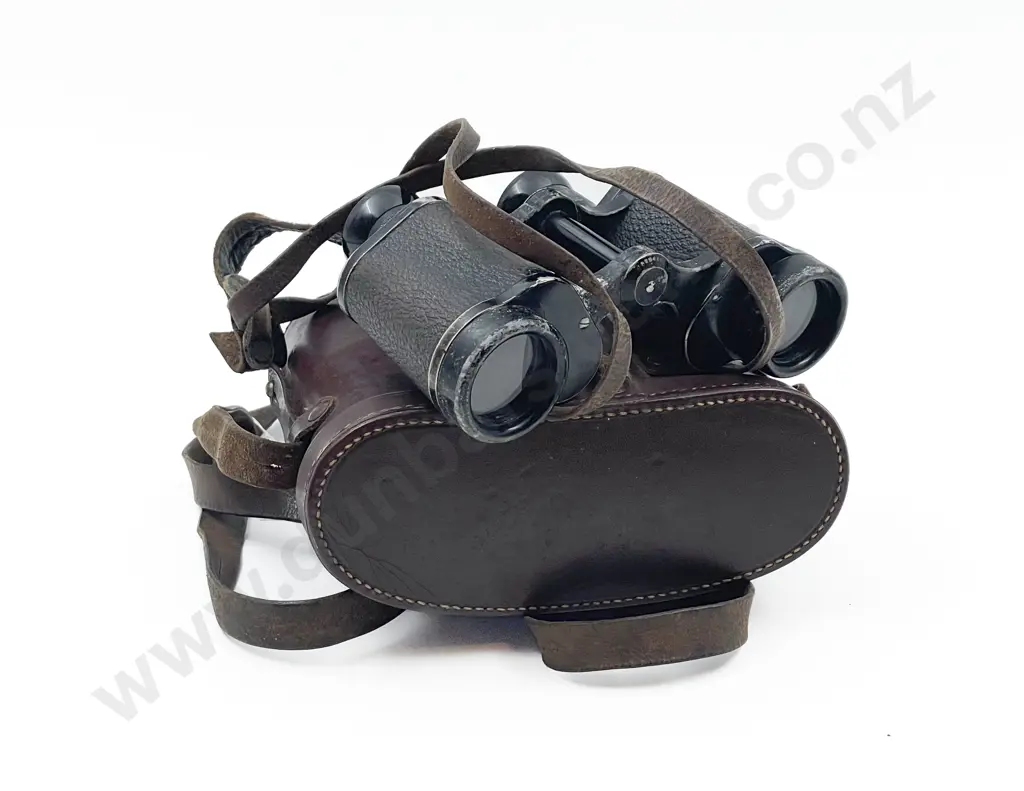 Pair Of Vintage Carl Zeiss Jena Silvamar 6 x 30 Binoculars & Leather Case Image 1++