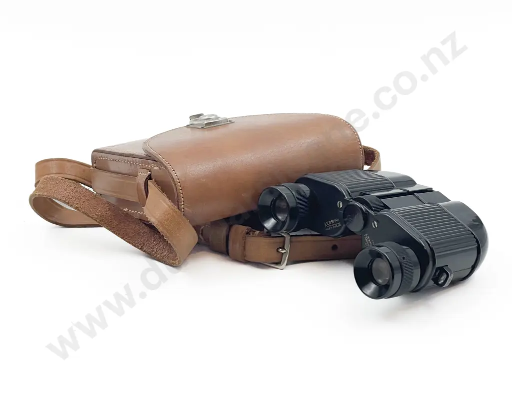 Pair Of Vintage Kershaw Newmarket 7.5 x 21 Binoculars & Leather Case Image 1++