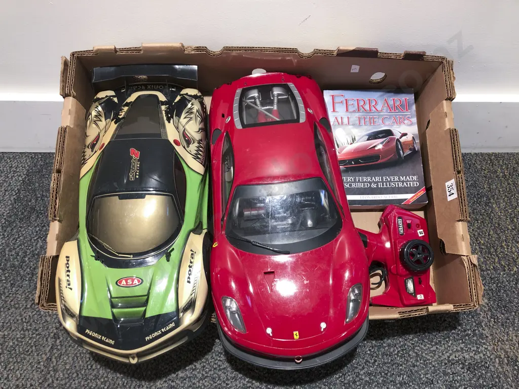 Two Sports Car Models with Ferrari Book Image 1++