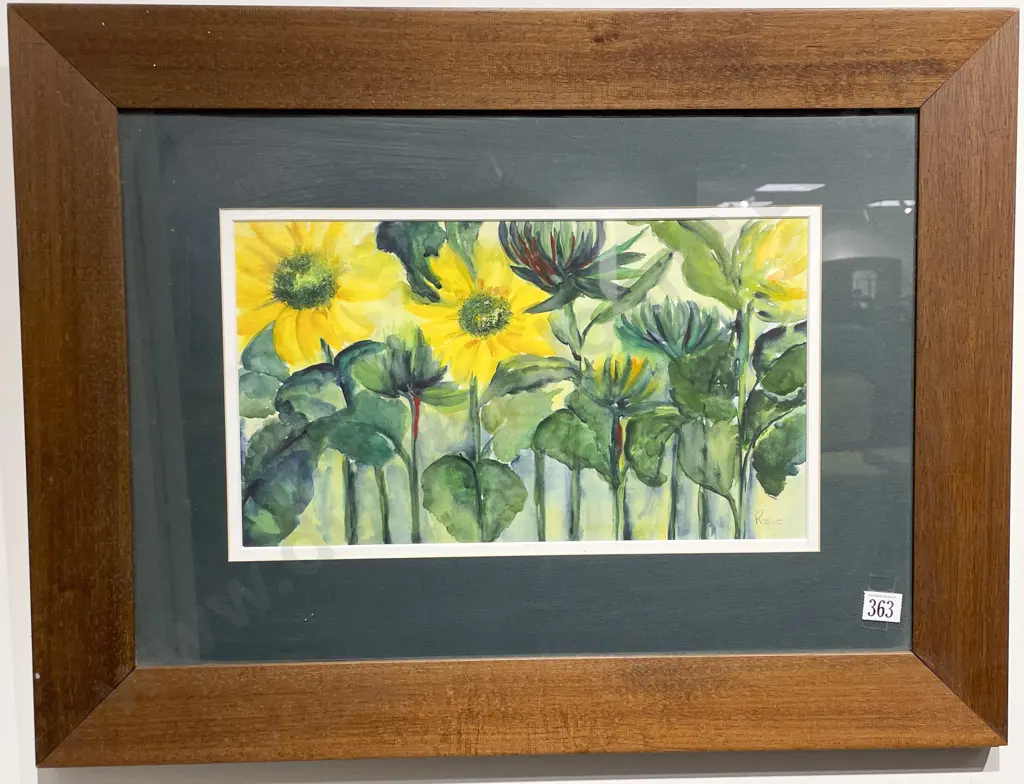 Rosie - Sunflower Still Life - W/C Image 1++