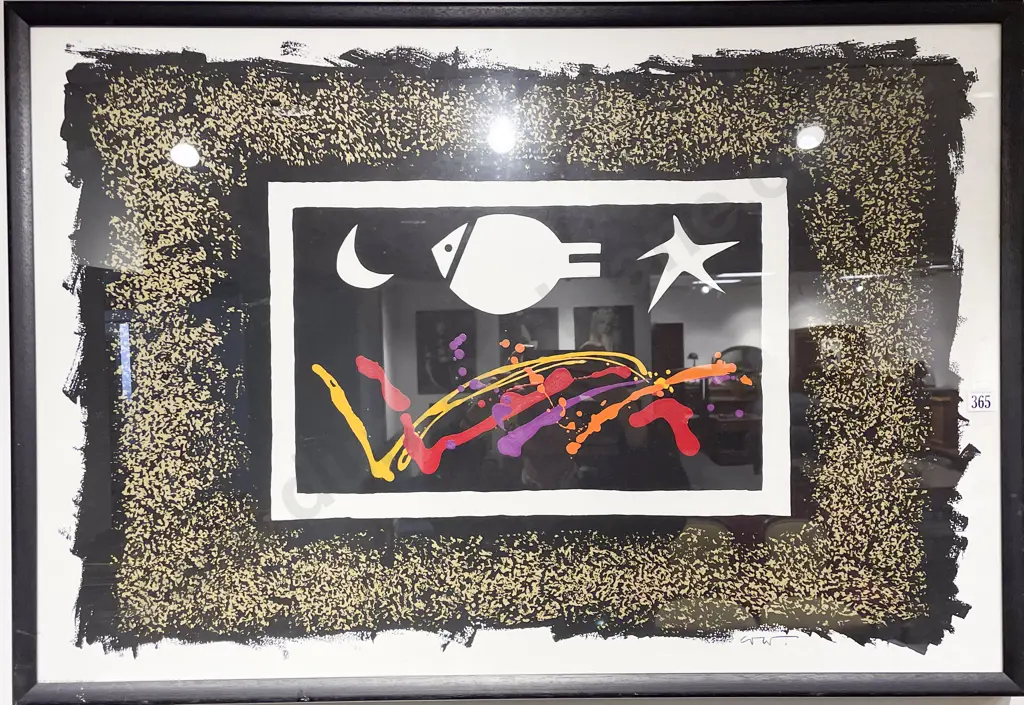 Italian Abstract Print - Pescado En La Ventana Image 1++