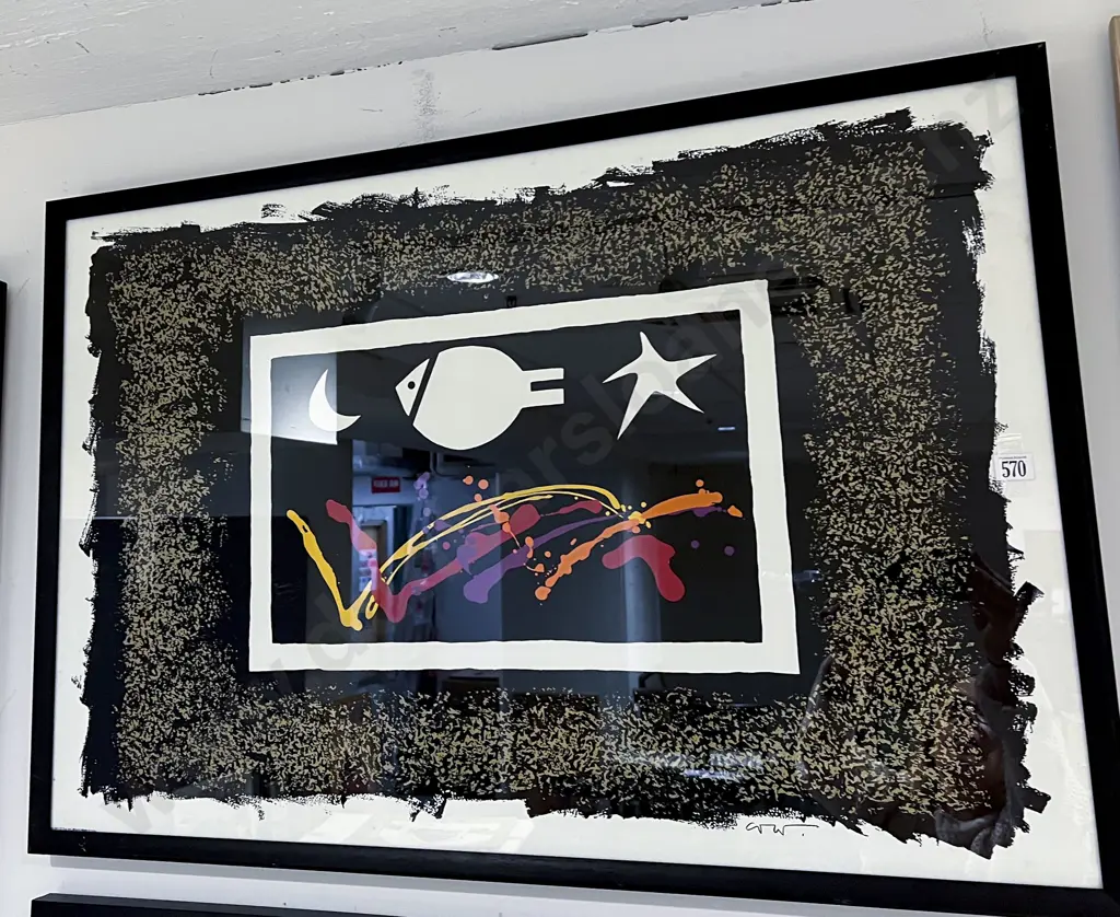 Italian Abstract Print - Pescado En La Ventana Image 1++