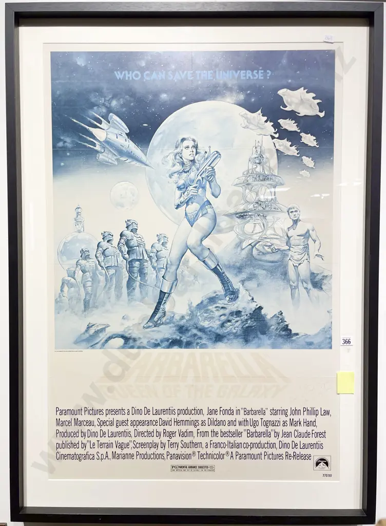 Barbarella Queen of the Galaxy Framed Vintage Movie Poster Image 1++