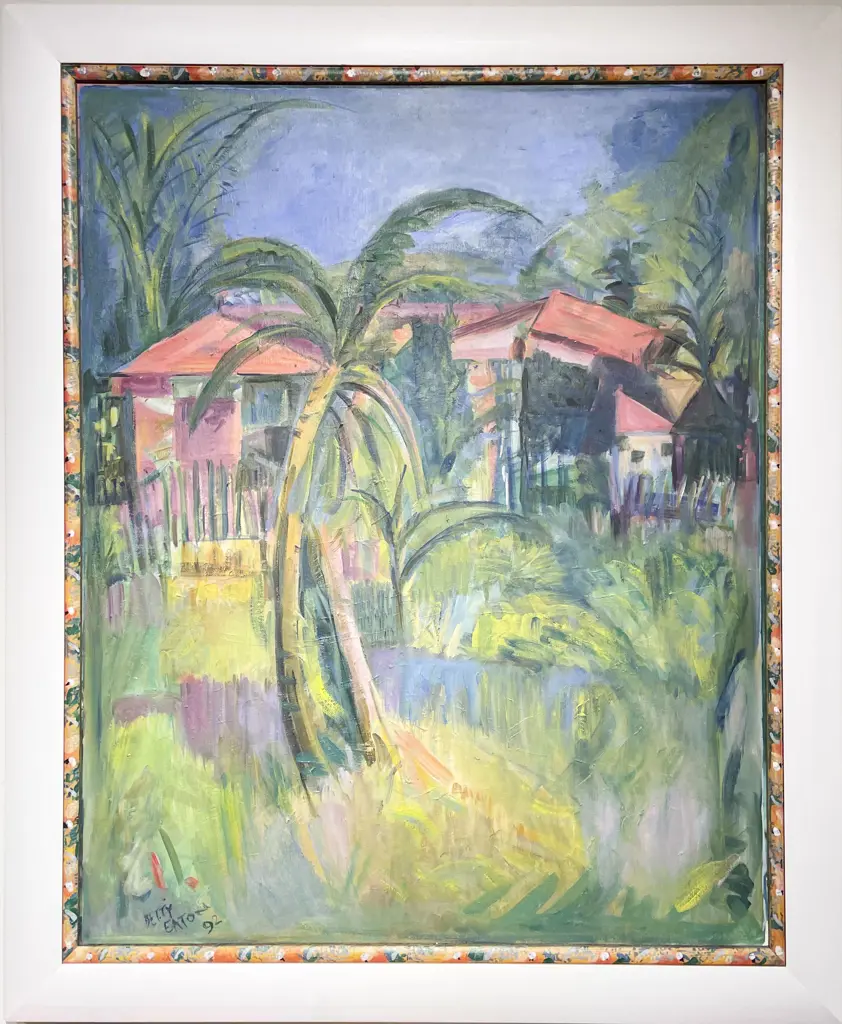 Betty Eaton - Palm Tree - Oil on Board Image 1++
