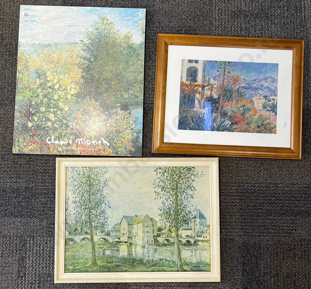 Two Framed Prints and Poster on Board Image 1++