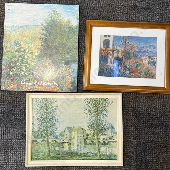 Two Framed Prints and Poster on Board