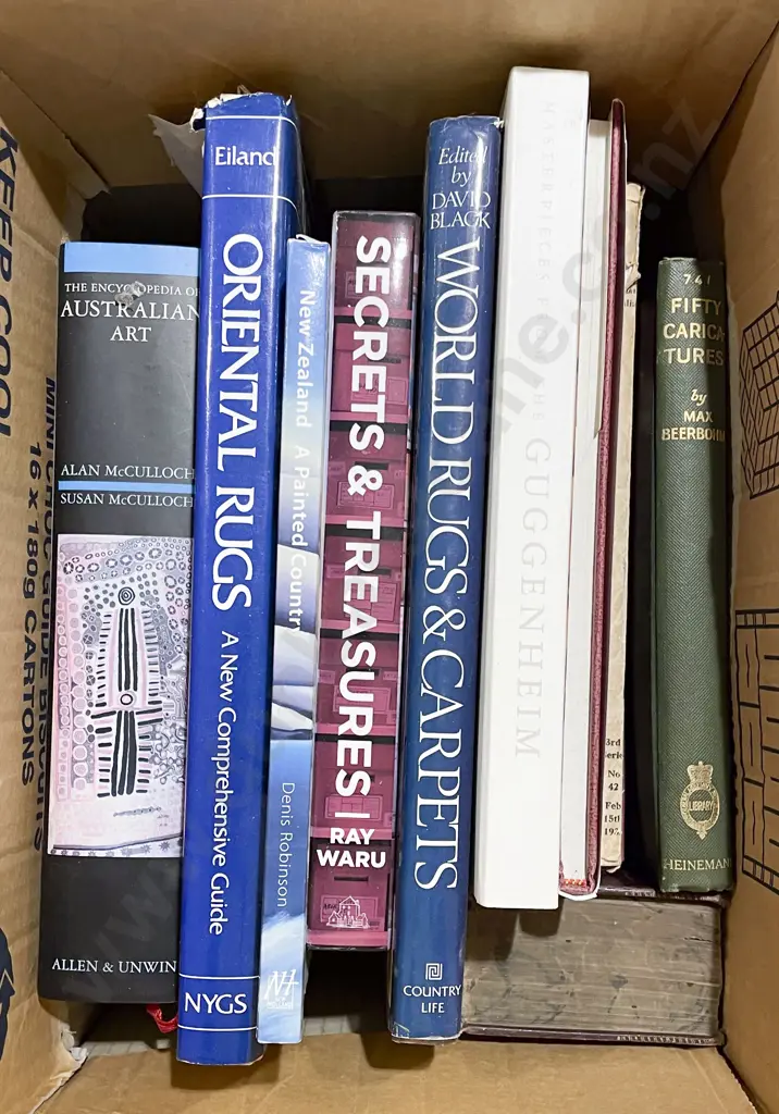 Box of Assorted Art and Floor Rug Reference Volumes Image 1++