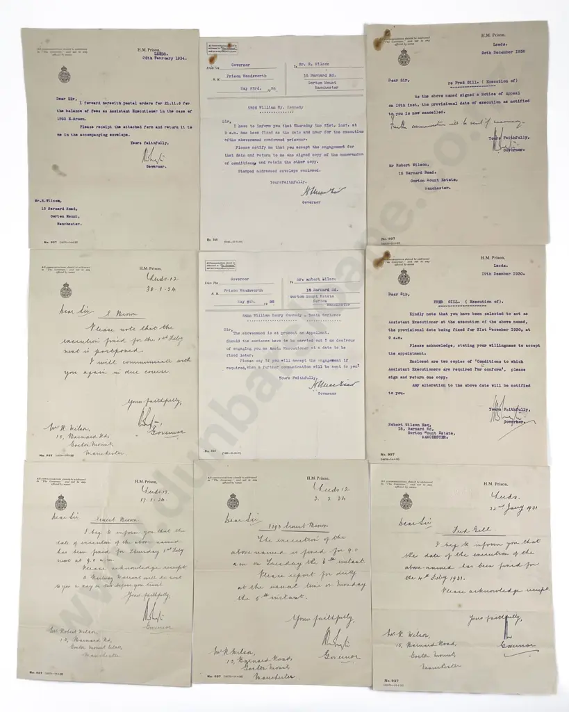 A Group Of Circa 1920-30s Official Documents Relating To Capital Punishment Image 1++