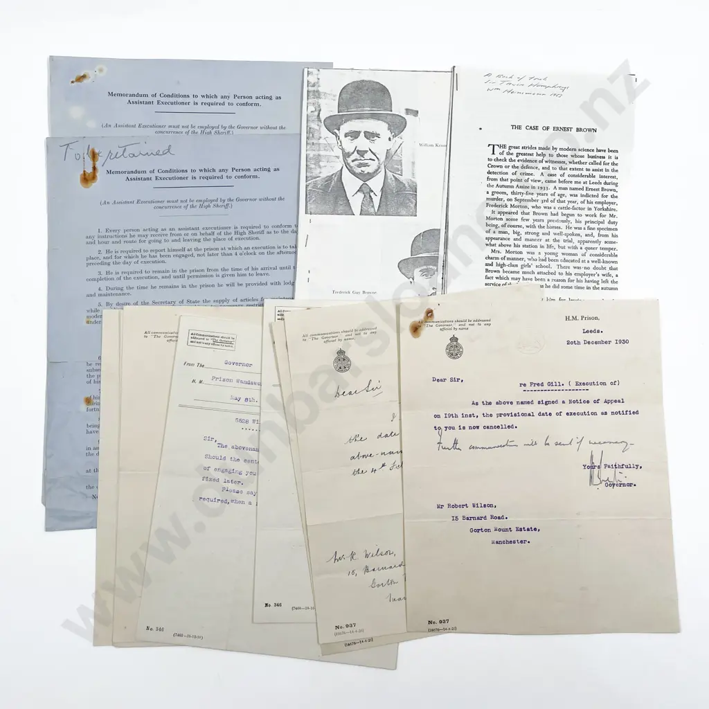 A Group Of Circa 1920-30s Official Documents Relating To Capital Punishment Image 1++