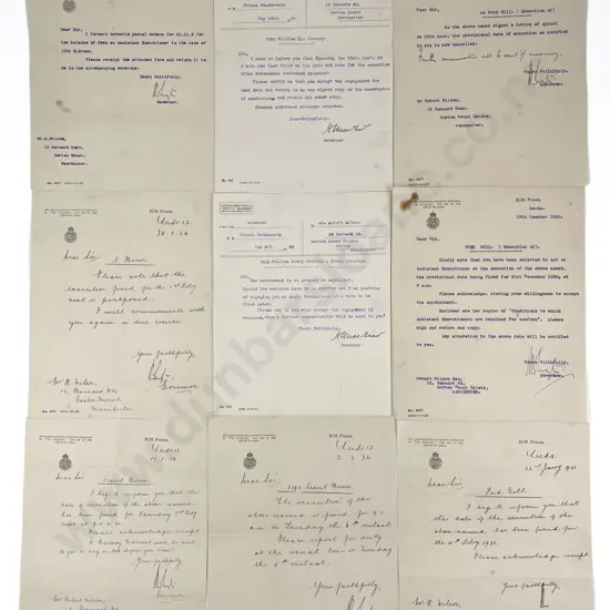 A Group Of Circa 1920-30s Official Documents Relating To Capital Punishment
