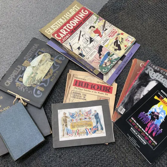Quantity of Assorted Including Vintage Gustav Klimt Poster Book