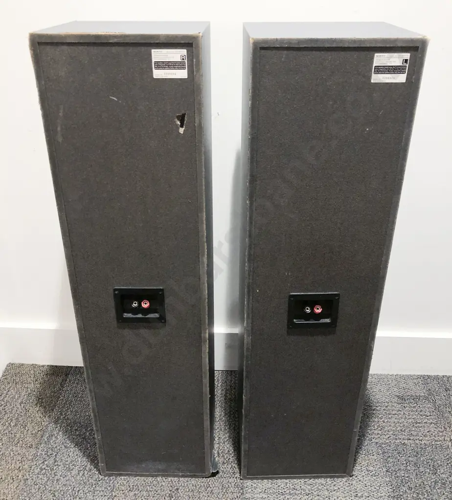 Pair of Floor Standing Sony Speakers Image 1++