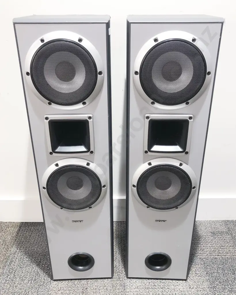 Pair of Floor Standing Sony Speakers Image 1++