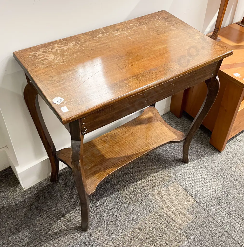 Inlaid Two Tier Occasional Table Image 1++