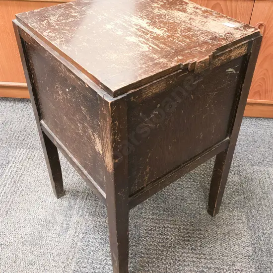 Oak Tilt Top Sewing Cabinet
