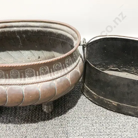 Copper Planter with Claw and Ball Feet