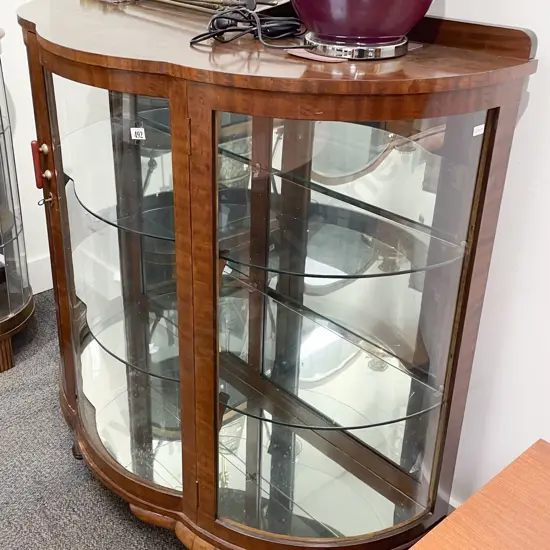 Unique Proportioned Mahogany China Cabinet
