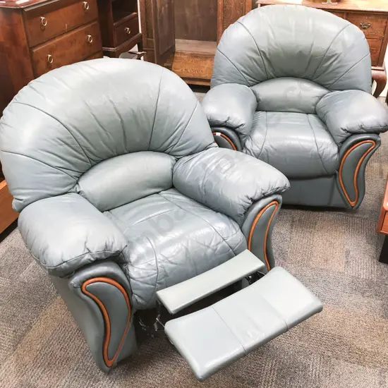 Pair of Leather Armchairs