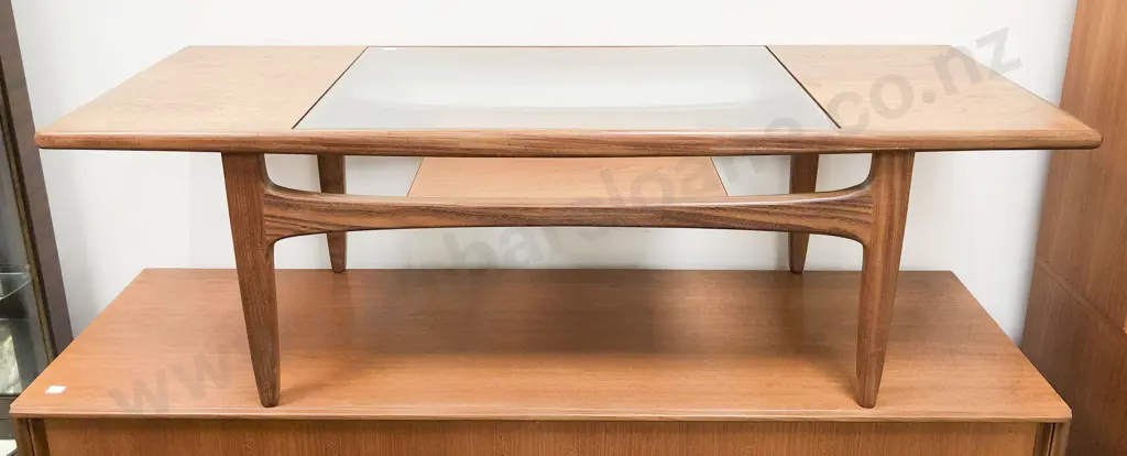 G Plan Mid-Century Teak Glass Top Coffee Table Image 1++