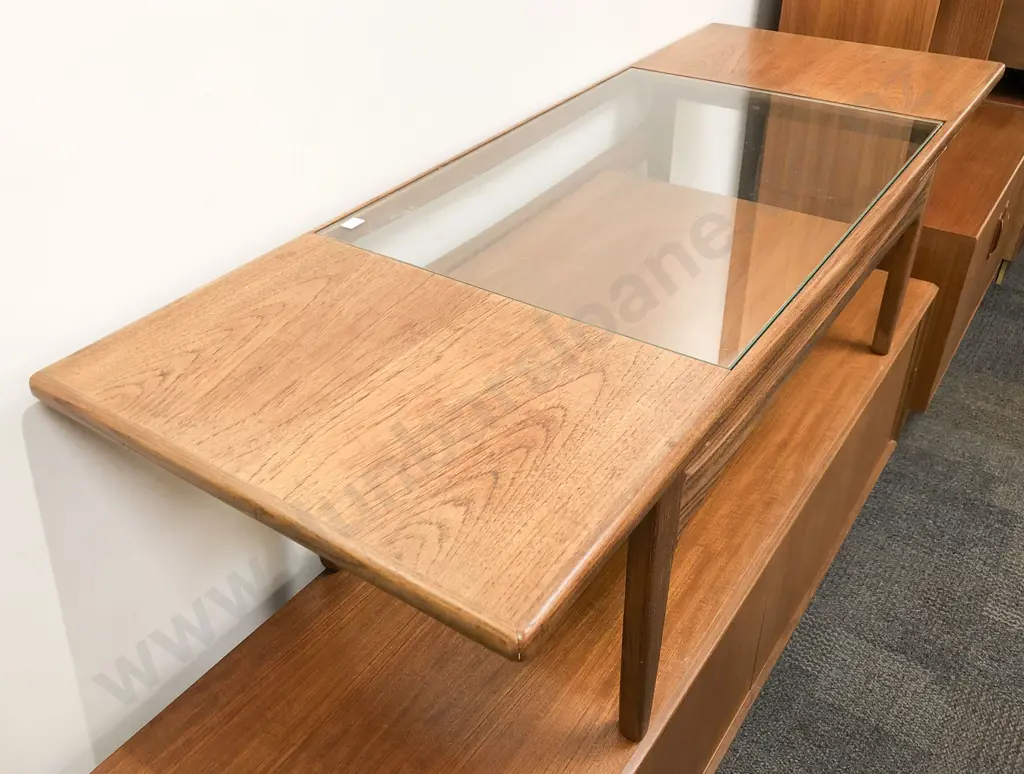 G Plan Mid-Century Teak Glass Top Coffee Table Image 1++