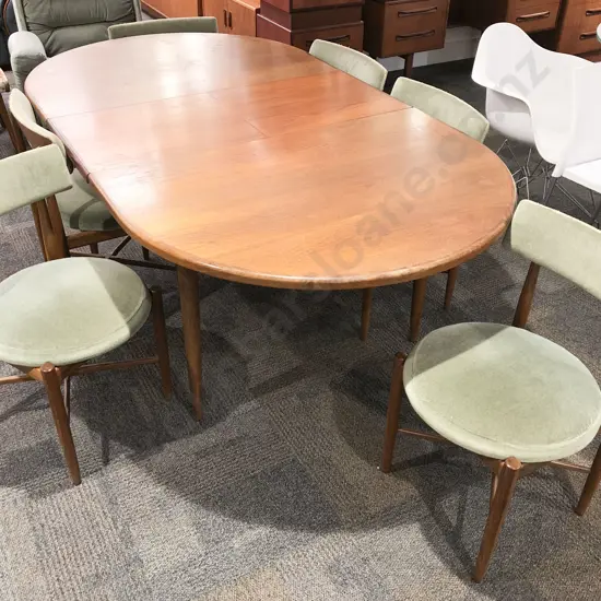 G Plan Mid-Century Teak Extension Dining Table and Six Matching Chairs