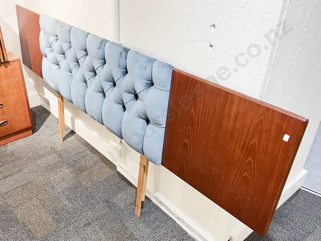 G Plan Mid-Century Teak & Button Back Continental Headboard Image 1++