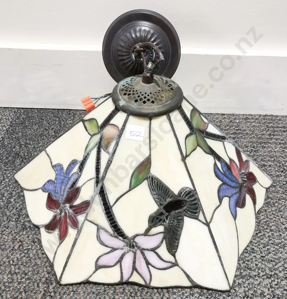 Hanging Pendant Light with Tiffany Style Shade Image 1++