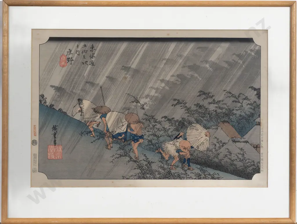 Hiroshige - Sudden Shower at Shono Image 1++