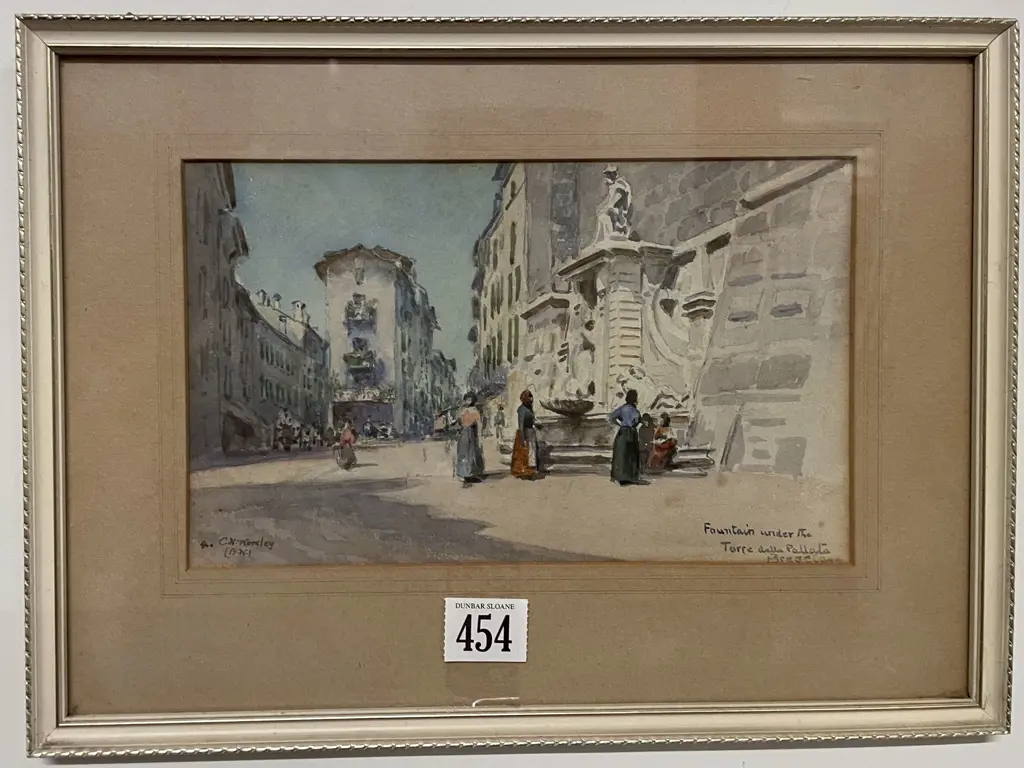 C N Worsley - Fountain Under the Torre Della Pallata Breschia Image 1++