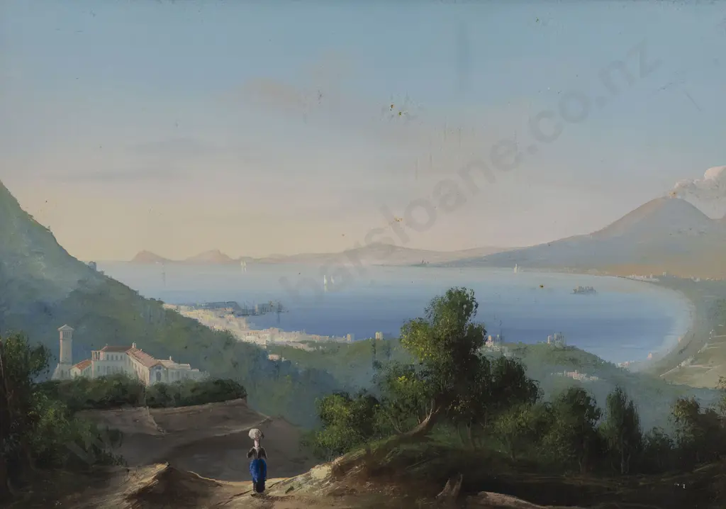 Maria Gianni (1873- 1956) - Mt Vesuvius & the Bay of Naples Image 1++