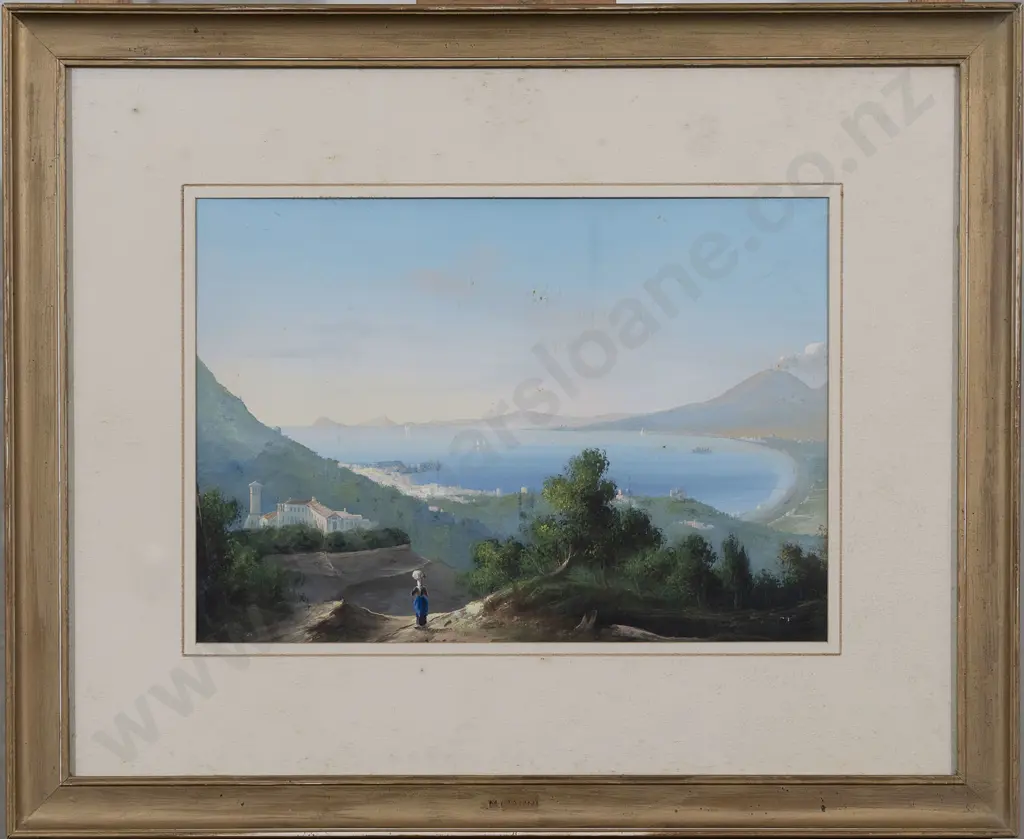 Maria Gianni (1873- 1956) - Mt Vesuvius & the Bay of Naples Image 1++