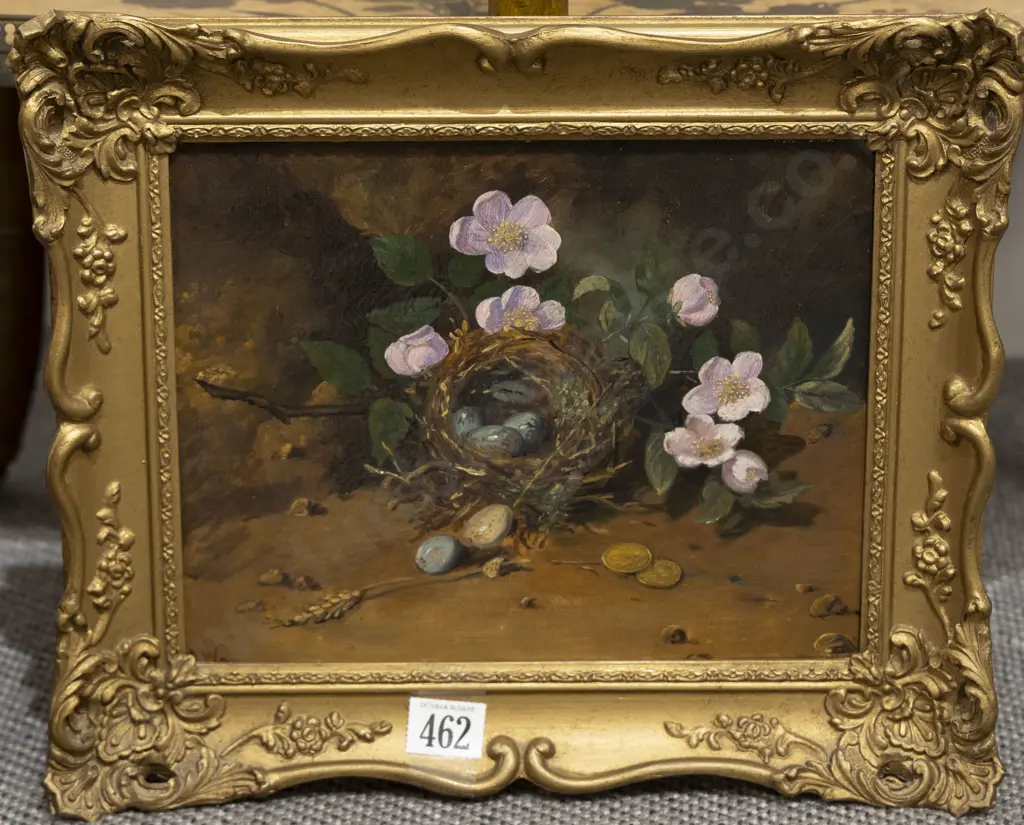 Unknown Artist - Still Life with Birds Nest & Sovereigns Image 1++