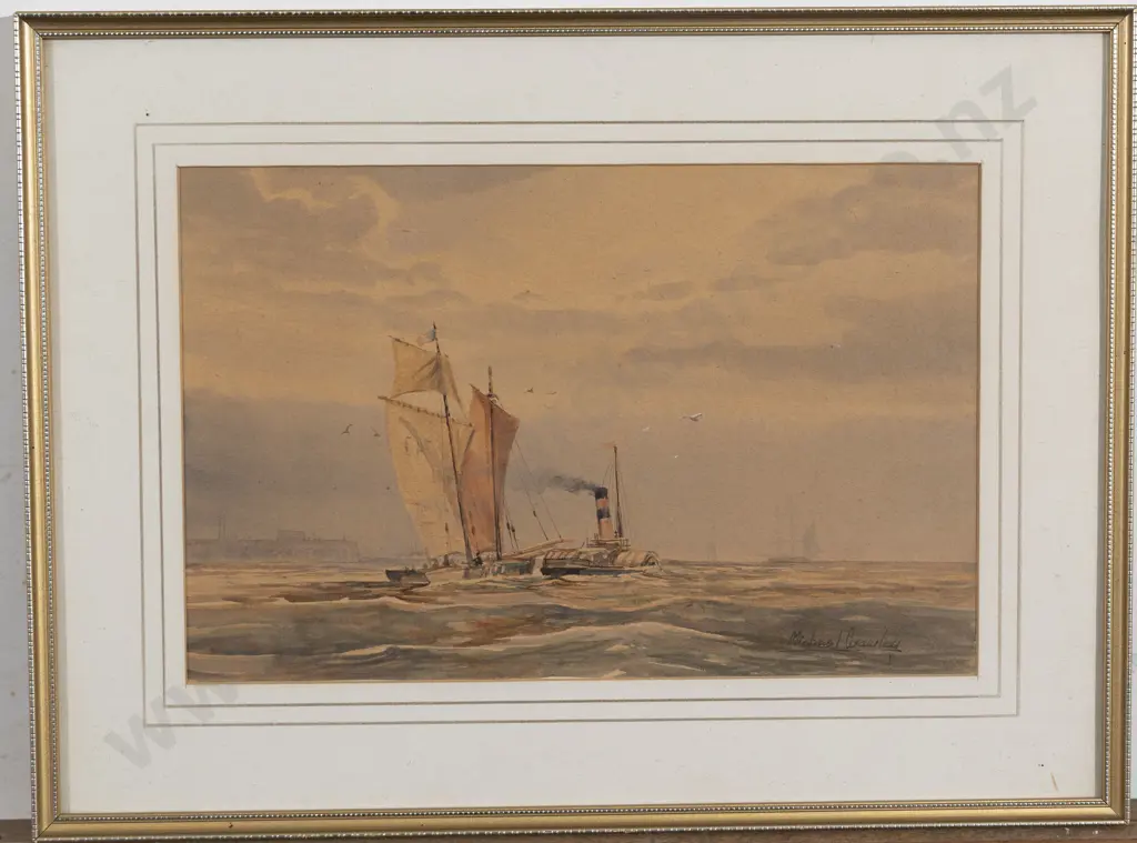 Michael Crawley - Engilsh Coastal Study with Sail & Steam Image 1++