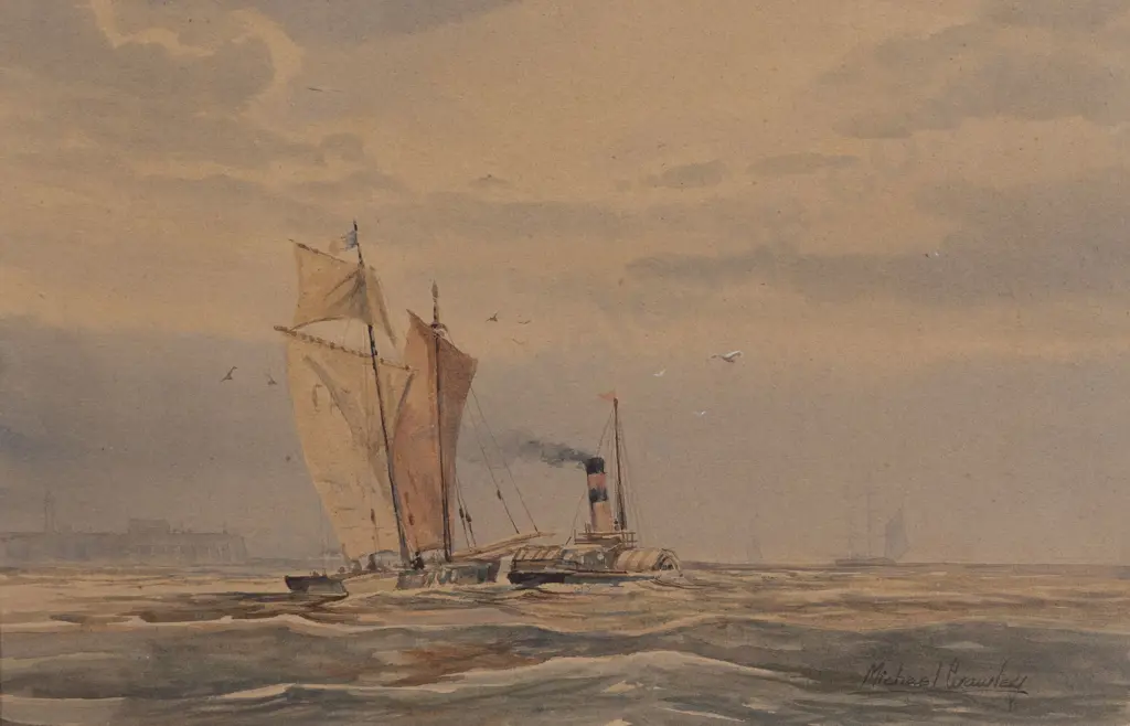Michael Crawley - Engilsh Coastal Study with Sail & Steam Image 1++