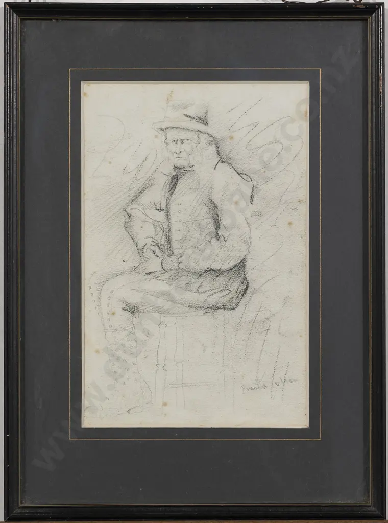 In the Style of Petrus Van Der Velden - Two Pencil Sketches Image 1++