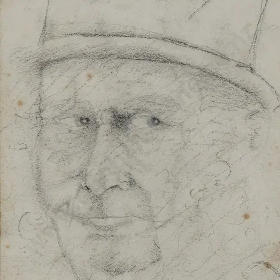 In the Style of Petrus Van Der Velden - Two Pencil Sketches