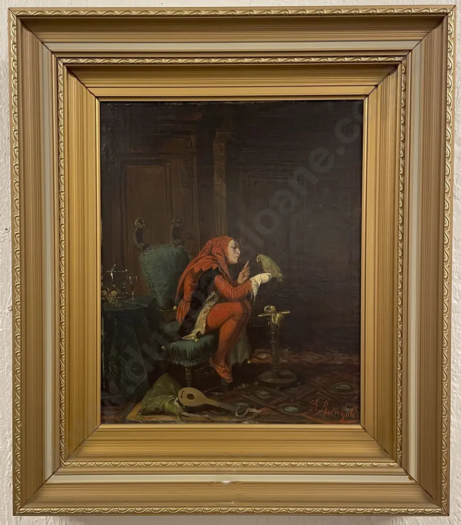 R Reinhold - Jester with Parrot Image 1++