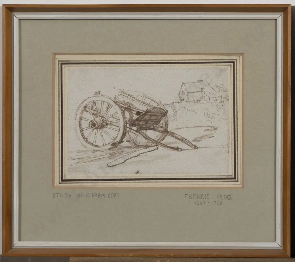 Francis Place (1647 - 1728) - Study of a Farm Cart Image 1++