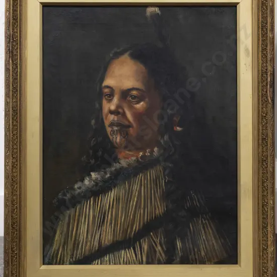 David E Hutton (1866 - 1946) - Portrait of a Māori Woman