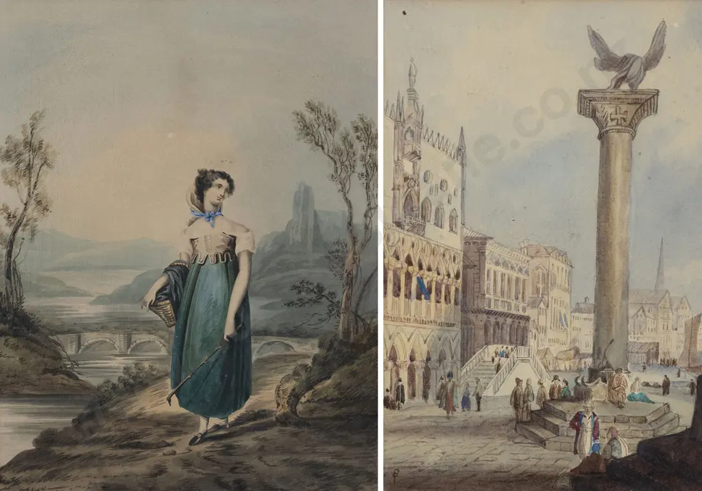 Pair of Watercolours Image 1++