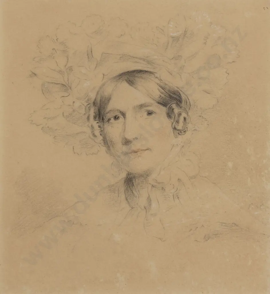 Unknown Artist - C19th Portrait of Mrs Sangster Image 1++