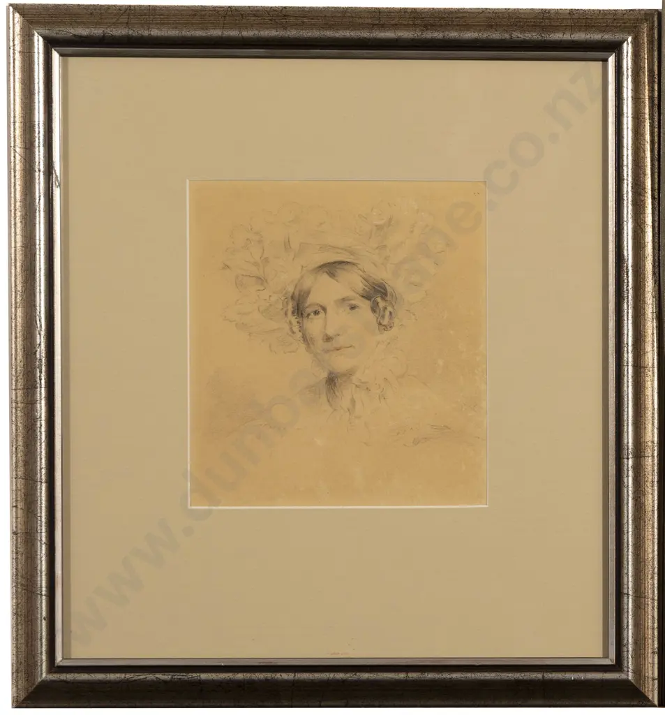 Unknown Artist - C19th Portrait of Mrs Sangster Image 1++