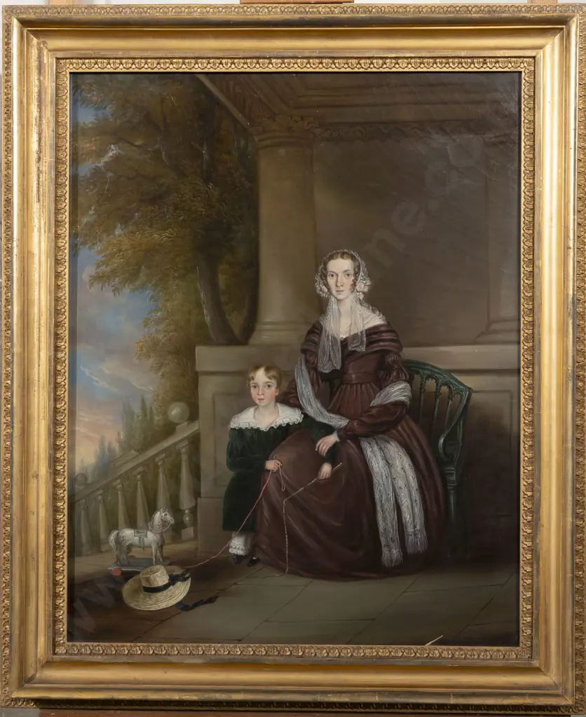 Pair Early C19th Portraits - John Dodd & Mary Leigh Image 1++